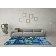 thumbnail image 3 of Ahgly Company Indoor Square Patchwork Light Blue Transitional Area Rugs, 8' Square, 3 of 4