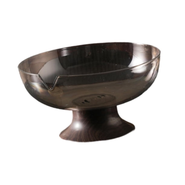 Frutero decorativo, frutero, soporte para postres con agujeros de drenaje, plato de frutas Negro