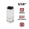 thumbnail image 2 of Powerbuilt 1/4 Inch Drive x 5/16 Inch 6 Point Shallow Socket - 648275, 2 of 5