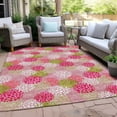 thumbnail image 6 of Addison Rugs Chantille Indoor/Outdoor Transitional Circles Pink Washable Rectangle Rug, 9' x 12', 6 of 6