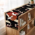 thumbnail image 6 of Table Runners 72 Inches Long Dress Scarves, Japanese Style Farmhouse Kitchen/Dining Table Runner, Coffee Tablerunners, Modern Cranes Cherry Flower Wave Red Brown 18x72 Inch, 6 of 9