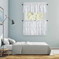 thumbnail image 5 of Blue Coral Coastal Kitchen Curtains Sets for Windows 24 Inch Length, Vintage Starfish Conch Nautical Rod Pocket Window Treatments Tier Curtains and Valances Set for Bedroom/Bathroom, 5 of 8