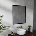 thumbnail image 3 of Nmkwnr 23.6"x29.5" Black Aluminum Frame Rectangle Bathroom Mirror Decorative Wall Mirror for Bathroom Living Room Bedroom, 3 of 7