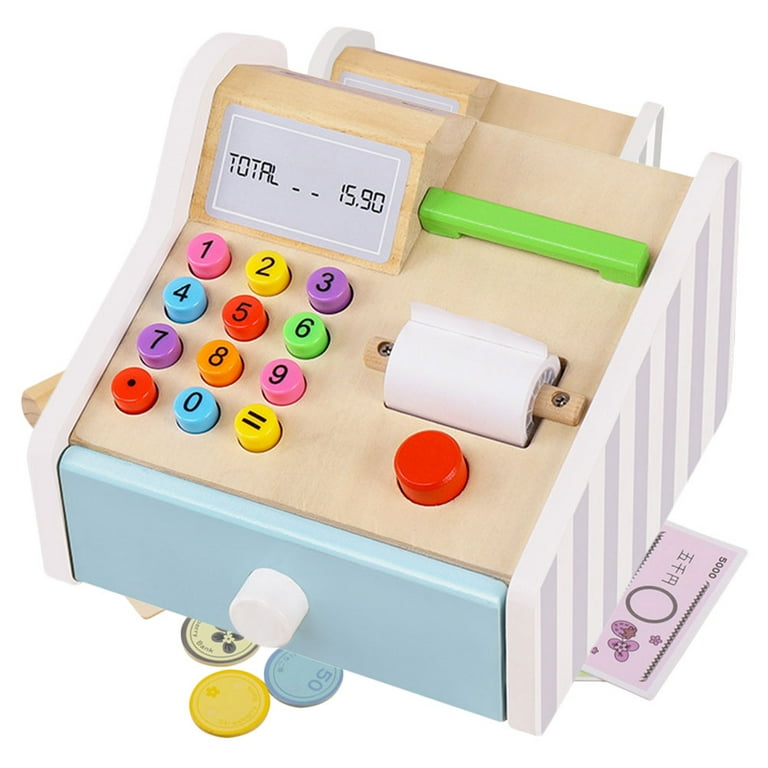 Childrens wooden cash best sale register