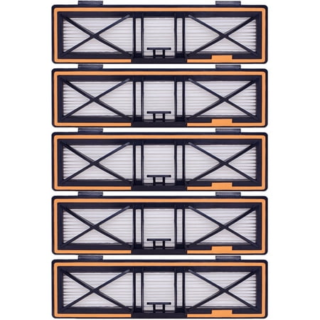 Neutop Orange Replacement H13 HEPA Filters Compatible with Neato D10, D9, D8, D7, D6, D5, D4, D3, Robotic Vacuum Cleaners, 5-Pack.