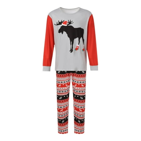 

Christmas Parent-child Pajamas Set Long Sleeve Pullover Tops Pants Xmas Matching Family Sleepwear