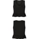 thumbnail image 5 of Camiseta sin mangas estilo babydoll con escote en V, dobladillo con volantes y peplum para mujer, 5 of 6
