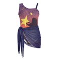 thumbnail image 6 of Tutolipy Removable Bra Girls' One-Piece Swimsuit with Adjustable Shoulder Straps and Mesh Cover Up, Polyester Material Mesh Cover Ups 13-14 Years Old, 6 of 10