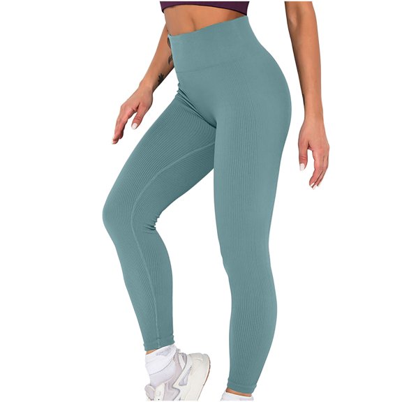 High Waisted Yoga Pants for Women Hip Lifting Pants Tummy Control Workout Leggings Running Joggers Solid Color Yoga Pant