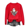 thumbnail image 5 of Sweatshirts for Women Halloween Printed Long Sleeve Hoodie Top, 5 of 5