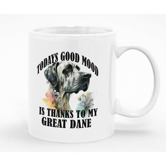 Adorable Great Dane Dog Mug, Funny Quote Ceramic Coffee Cup Gift for Dog Lovers, Dishwasher Safe