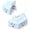 BLUE, variant on JcBlaon White Multi Plug Outlet Extender 2 Pack Electrical Wall Splitter 3 Way Angled Outlet Adapter Cruise Essentials ETL Listed 1875W Small Multiple Plug Expander for Bathroom Kitchen Office