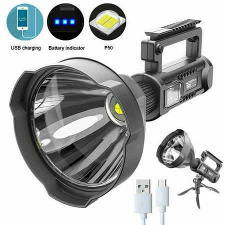 

200000Lm Xhp50 Led Flashlight Work Light Usb Rechargeable Searchlight 4 Modes