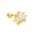 thumbnail image 1 of Ear Cartilage Jewelry with Cute Crown and Cubic Zirconia Stones Design 16g, 1 of 8