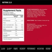 Bsn Nitrix 2.0، مكمل للتمرين، سلائف أكسيد النيتريك، 180 قرصًا، 60 وجبة