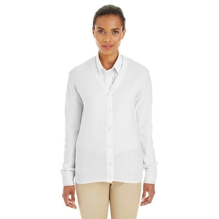Harriton Ladies' Pilblocâ„¢ V-Neck Button Cardigan Sweater