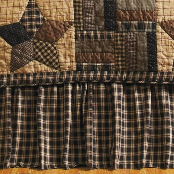 VHC Brands 9373 60 x 80 x 16 in. Bingham Star Queen Bed Skirt