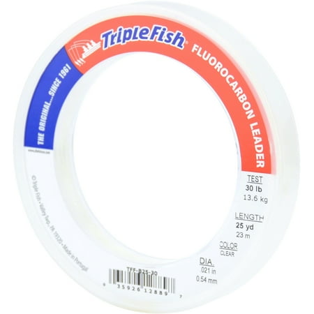 UPC: 0035926128897 | AFW Triple TFF-B25-30 30Lb 25Yd Flourocarbon Leader Fishing Line