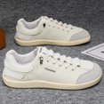 thumbnail image 4 of Men's Canvas Casual Sneakers, Low-Top Lace-Up Comfortable Shoes with Suede Toe Cap, Lightweight Footwear for Everyday Wear, Walking, and Casual Activities, 4 of 10