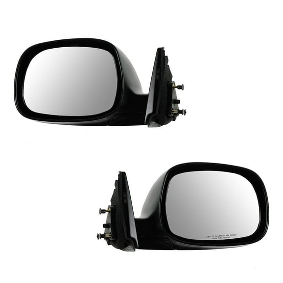 TRQ Manual Textured Black Mirror LH RH Pair for 00-06 Toyota Tundra MRA09301