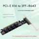 thumbnail image 5 of NGFF PCI-E 16X una 4 Puertos U.2 NVME Tarjeta de ExpansióN Dividida SFF-8639/8643 NVME PCIE SSD Adaptador para Placa Base SSD, 5 of 5