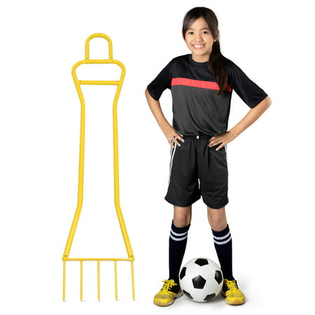 Crown Sporting Goods 4 ft Junior-Size Soccer Training Penalty Dummy - Portable Defender for