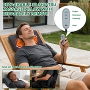 HMMSYLVA Full Body Massage Mat with Heating and 10 Vibration Motors, 9 Modes Electric Back Massage Pad with Shiatsu Neck Massager Gifts for Mom Dad