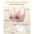 thumbnail image 6 of Wireless Push Up Bras for Women Comfortable Support Seamless Bra Ribbed V-Neck Bra Padded Bralette, 6 of 7
