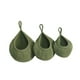 thumbnail image 5 of 3 cestas colgantes de pared, soporte para macetas, cuerda de algodón decorativa, estilo bohemio, para almacenar frutas. Verde, 5 of 9