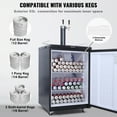 thumbnail image 4 of KFFKFF Refroidisseur de Bière à Double Robinet, Réfrigérateur de Baril à Température Réglable, Comprend Réservoir de CO2, Plateau d'Égouttement et Garde-Corps, Convient aux Barils 1/6, 1/4, 1/2, Noir, 4 of 9