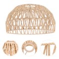 thumbnail image 1 of GOOHOCHY Hand Woven Rope Small Lampshade Light Brown for Indoor Ceiling and Table Lamps, 1 of 5