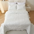 thumbnail image 3 of Stylish Solid Color Paisley Oversized King Quilt Bedding Set with Shams Bedspread 120x120'', 3 of 5