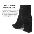 thumbnail image 3 of Journee Collection Womens Mylow Pointed Toe Block Heel Ankle Booties, 3 of 6