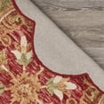 thumbnail image 5 of 4â€™ Round Rustic Red Scalloped Edge Area Rug, 5 of 7