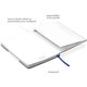 thumbnail image 4 of Paquete de 3 cuadernos con forro, rubor, tapa dura, mediano 5,7 x 8 pulgadas, papel grueso de 100 g/m², uso para la oficina, el hogar, la escuela o los negocios (rayado) Zhivalor  CZBG-HY70-6, 4 of 6