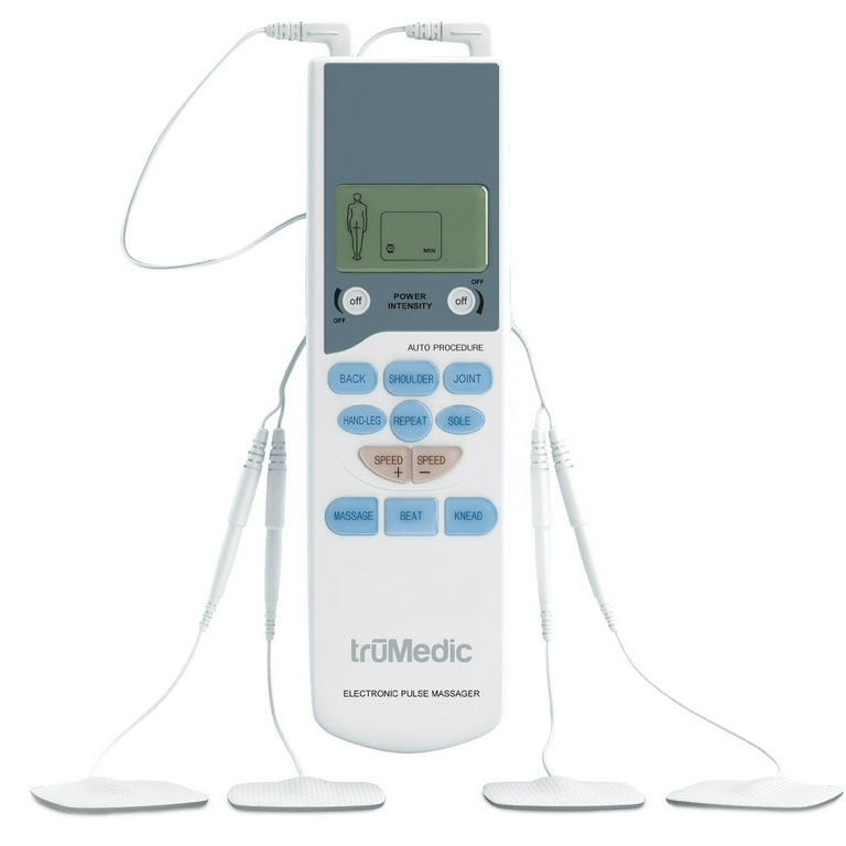 TruMedic TENS Electronic Pulse Unit & 4 Electrode Pads - For Muscle  Stiffness, Soreness, Aches & Pai…See more TruMedic TENS Electronic Pulse  Unit & 4
