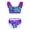 Purple, variant on Alvivi Girls 2 Piece Tankini Swimsuit Mermaid Sleeveless Crop Tops and Briefs Bathing Suit Green 6