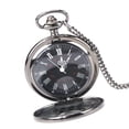 thumbnail image 3 of Cuarzo clásico analógico de aleación de reloj de bolsillo collar colgante con cadena, 3 of 8