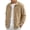 Khaki, variant on MXALUOB Men's Corduroy Jackets Button Front Textured Shirt Jacket with Chest Pocket Turn Down Collar Long Sleeve Casual Overshirt
