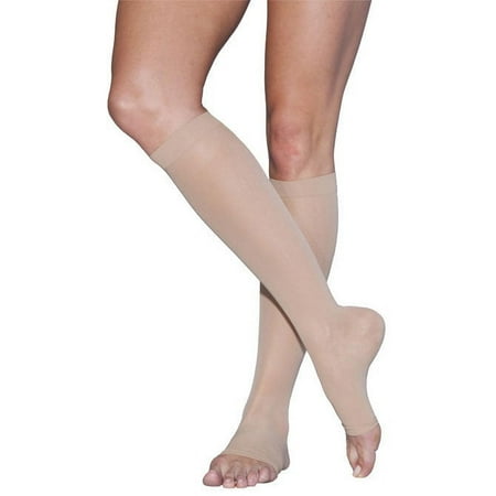 

Sigvaris Style 781 Sheer Open Toe Knee Highs - 15-20 mmHg Short Suntan LS