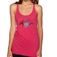 thumbnail image 1 of Wild Bobby, Classic Ford Mustang Car Logo, Cars and Trucks, Tri-Blend Racerback Tank Top, Shocking Pink, Large, 1 of 3