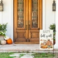 thumbnail image 3 of Happy Fall Y''all Garden Flags for Outside, Maple Leaves Pumpkins Small Seasonal Decor for Harvest Autumn Thanksgiving Holiday Yard Outdoor 12x18 Inch Double Sided, 3 of 6