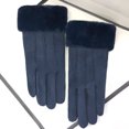 thumbnail image 1 of Guantes de mujer para otoño e invierno con pantalla táctil, además de terciopelo cálido, de gamuza, bonitos guantes para estudiantes, guantes gruesos de invierno para ciclismo y resistentes al frío, 1 of 6