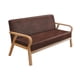 thumbnail image 3 of sofá de la sala,Sillón sofá sillón Respaldo Cuerpo Sofá,Sofá de salón interior con estructura de madera.,Sofá minimalista moderno para dormitorio de oficina en Marron oscuro, 3 of 8