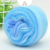 Namzi Fluffy Yarn, gradientYarn - 2 roll, High-Quality Mix Material Yarn, Soft & Durable Blanket Yarn for Crocheting, Ideal for Knitting/DIY Crafts (blue)