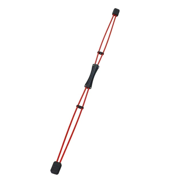 Siruishop Fitness Bar Home Gym Exercise Bar Comfortable Grip Non Slip Handle Ergonomic Red
