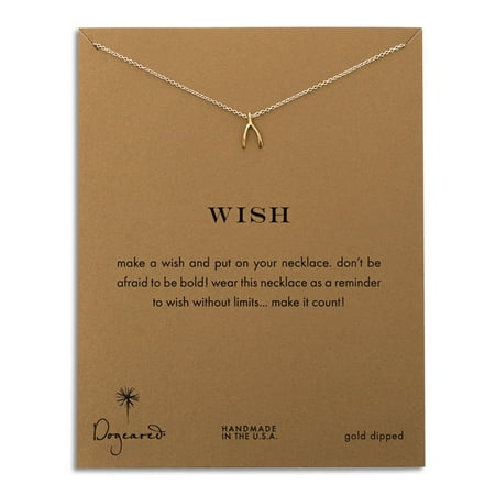- Dogeared Wish Gold Dipped Necklace