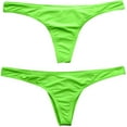 thumbnail image 2 of Wuxian Women Tankini Swimwear Bottoms Solid Color Low Rise Brazilian Thong Bikini Beachwear Comfortable Breathable Seamless Swim Briefs,Green,XXXXXL, 2 of 5