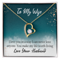 thumbnail image 4 of To My Wife You Make My Life Worth Living Forever Necklace w Message Card, 4 of 7