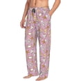 thumbnail image 2 of Yiaed Seafood Print Men's Lounge Pants, Loose PJ Bottoms, Long Pajama Pants for Men-Small, 2 of 5